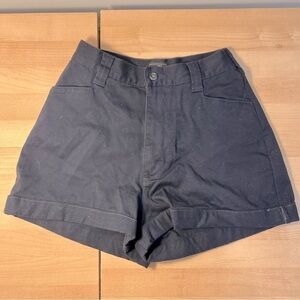Lee navy chino high waisted shorts